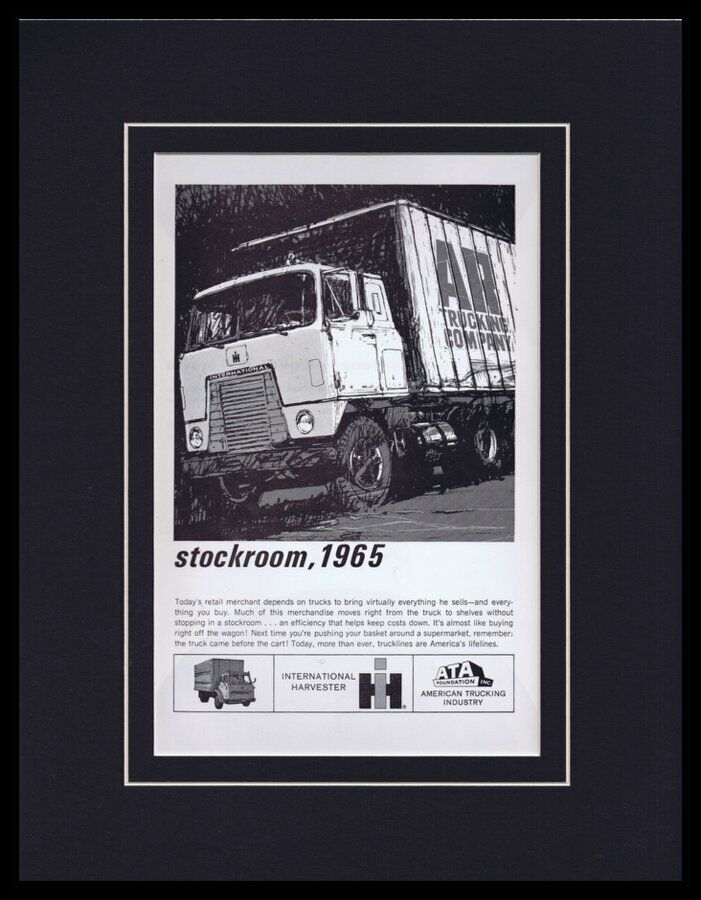 1965 International Harvester Framed 11x14 ORIGINAL Vintage Advertisement