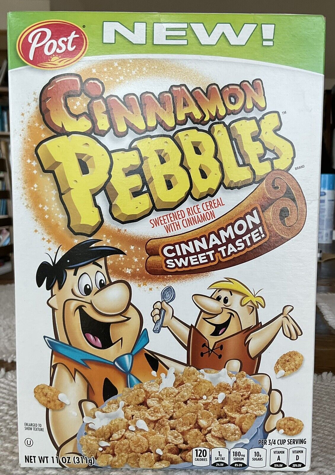Rare Post Cinnamon Pebbles Cereal In Unopened Box