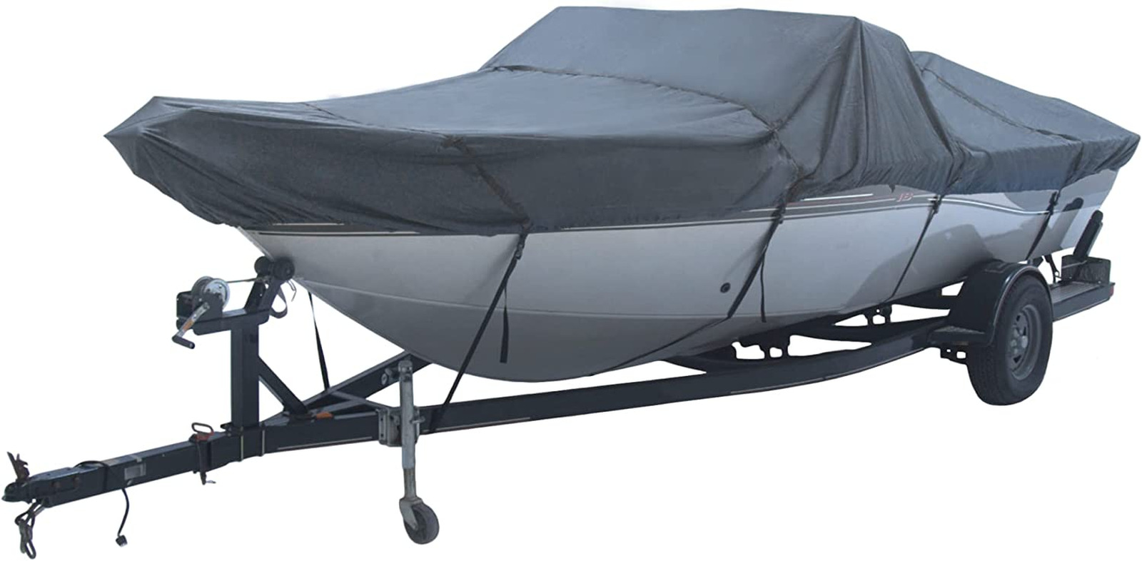 V Hull Boat Cover, Premium Boat Accessories 16-18.5Ft Boat Cover, 600D Marine Gr