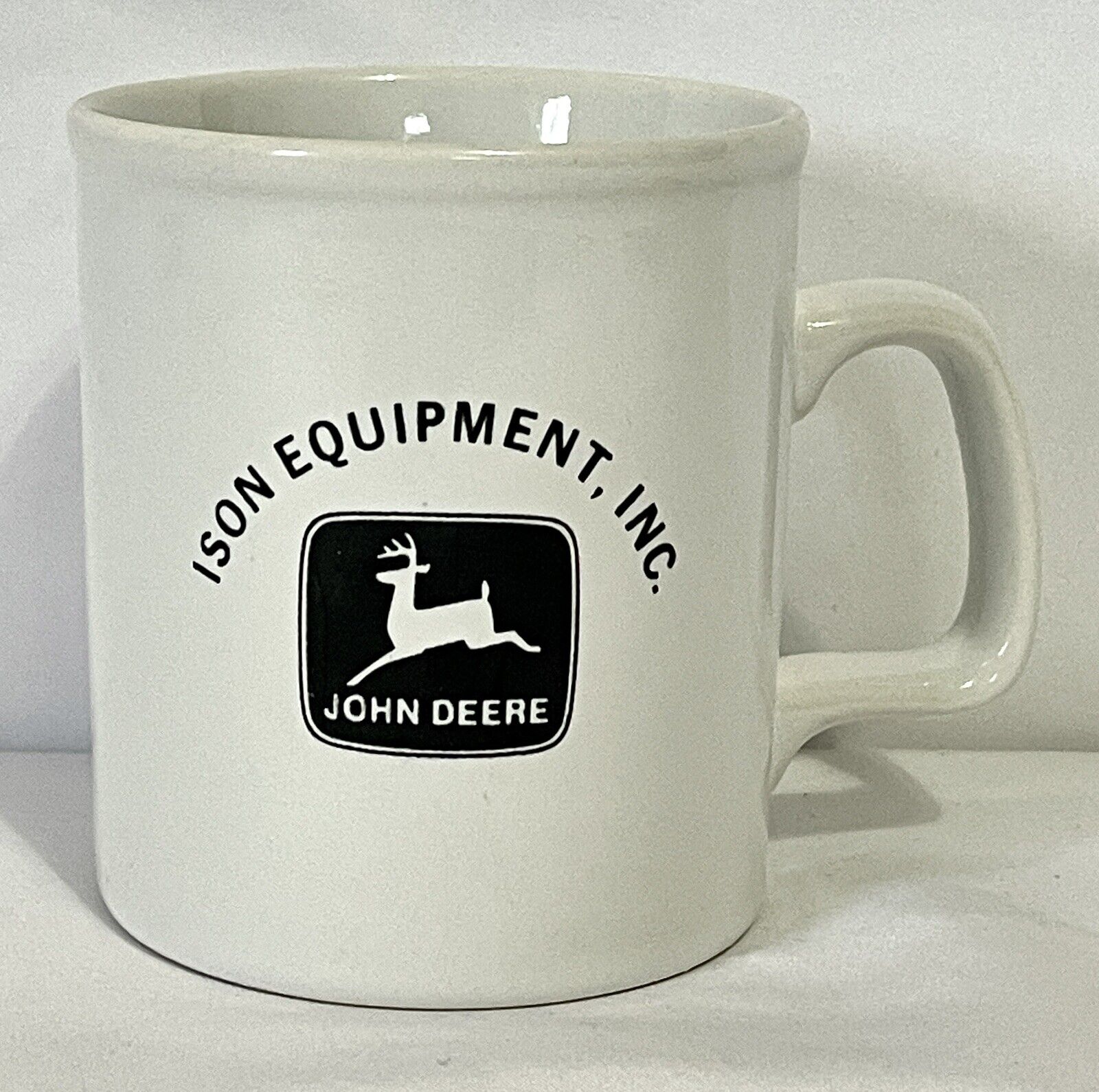 Vintage 1950s John Deere ISON Equipment Inc. Advertising Coffee Mug