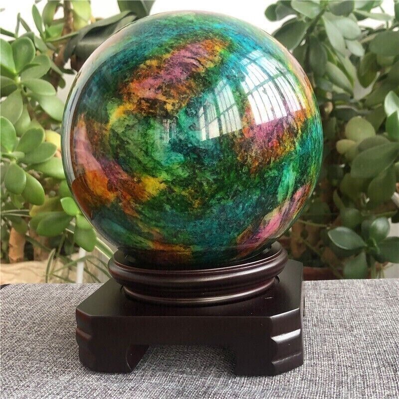 12.5 lb Beautiful Seven Colors Jade sphere healing -Taiwan China #A8