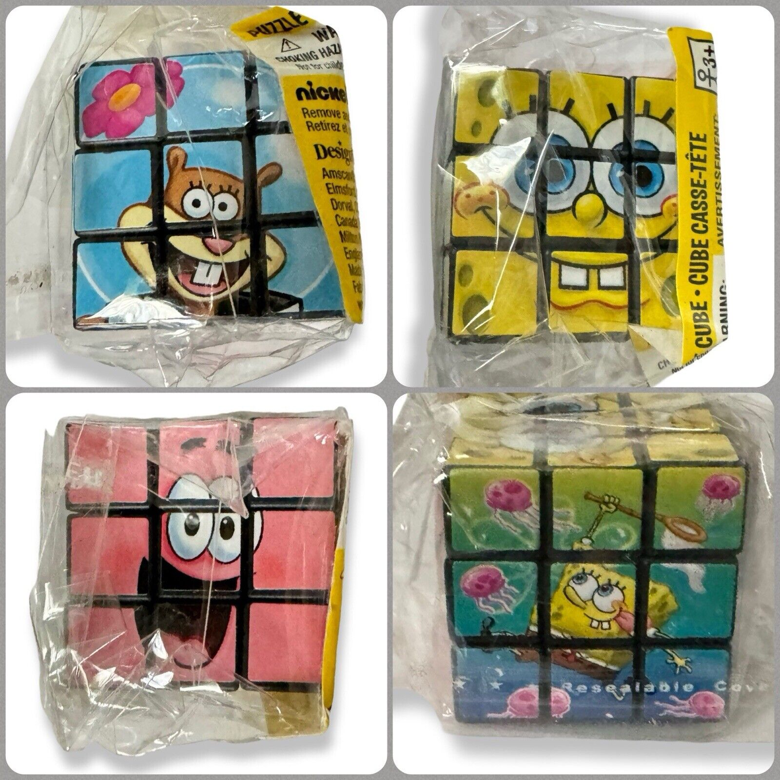 Mini SpongeBob SquarePants Rubik’s Style Puzzle Cube 2011 New in Package