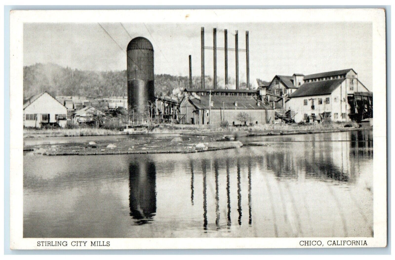 c1930's View Of Stirling City Mills Chico California CA Vintage Postcard