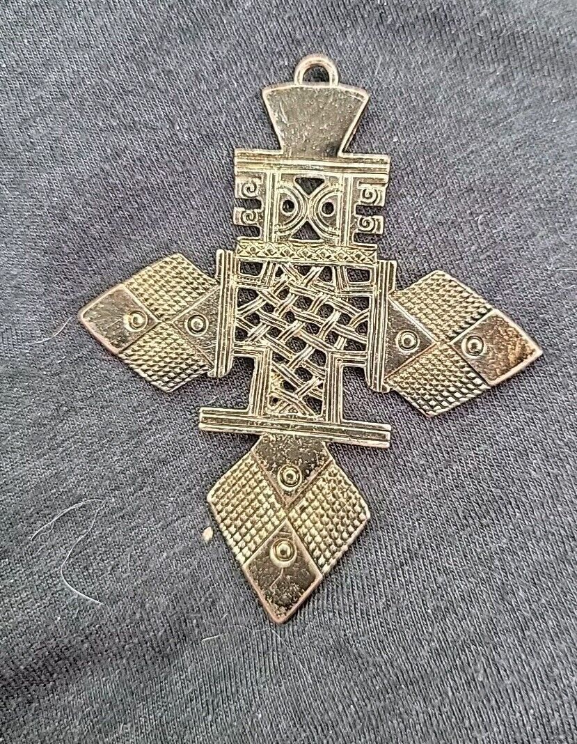 Vintage Ethiopian Orthodox Coptic Christian Cross Pendant