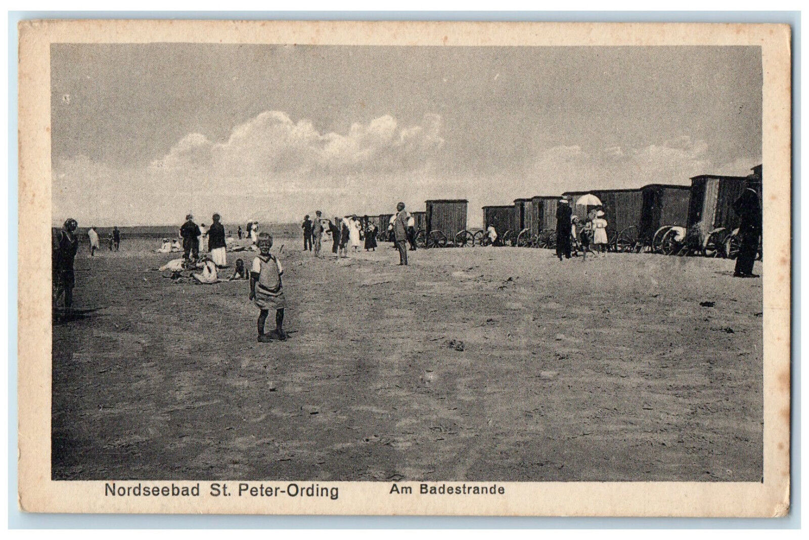 c1920\'s Am Badestrande Nordseebad Sankt Peter-Ording Germany Postcard