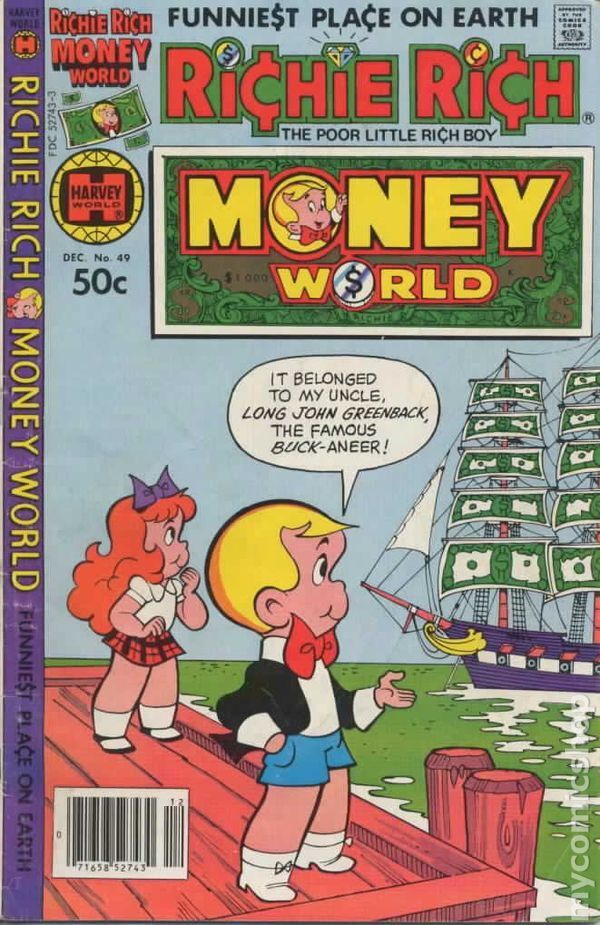 Richie Rich Money World #49 VG 1980 Stock Image Low Grade