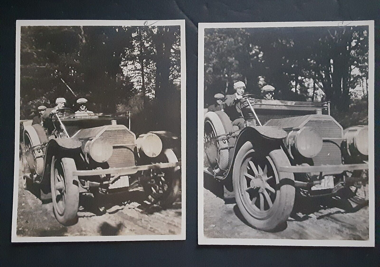 1913 Cars & Camping 8 Antique Kodak Photos w/ Negatives Adirondack Mountains NY