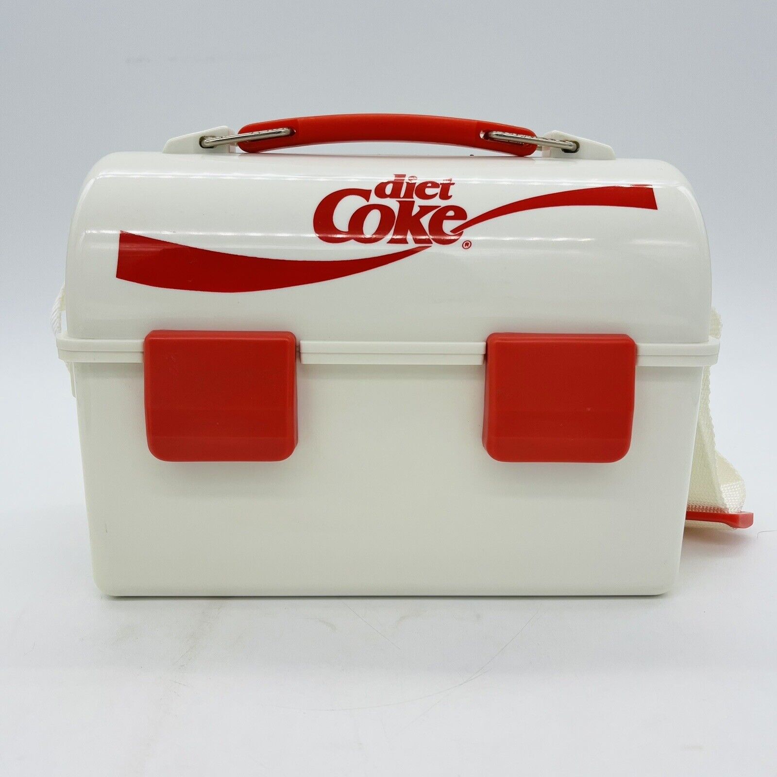 Vtg Diet Coke Plastic Lunchbox w/Ice Pack Original Strap No Thermos Coca-Cola