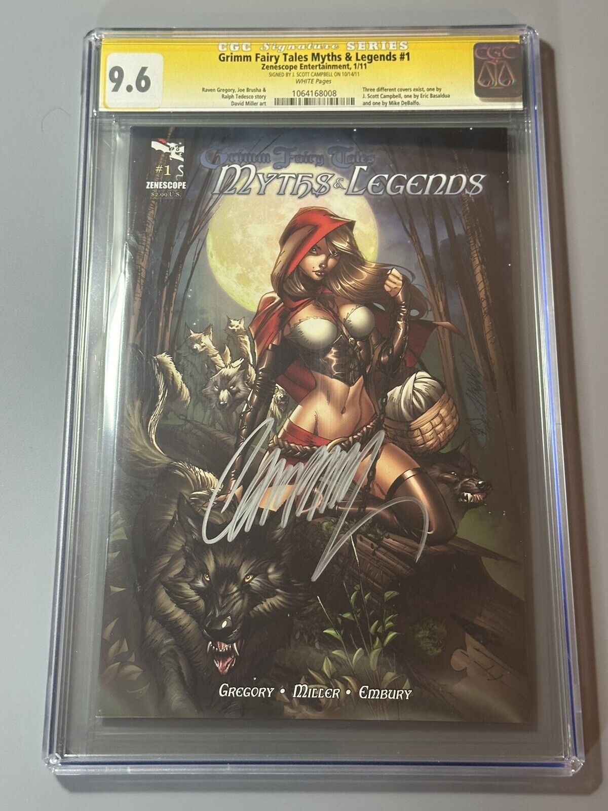 GFT Myths and Legends 1A - CGC SS 9.6 - Signed by J. Scott Campbell (2011)