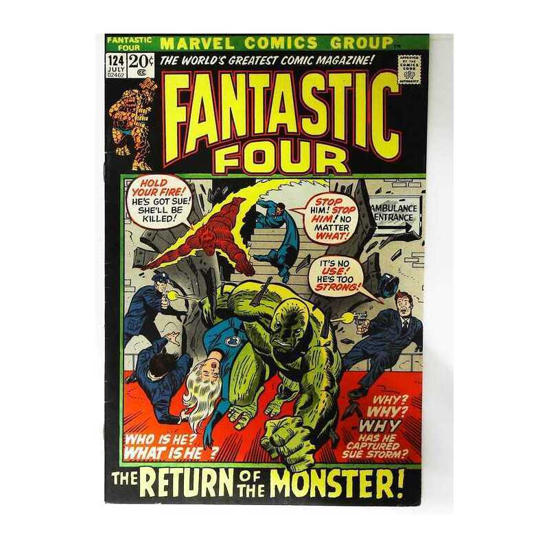 Fantastic Four #124  - 1961 series Marvel comics Fine+ [p{