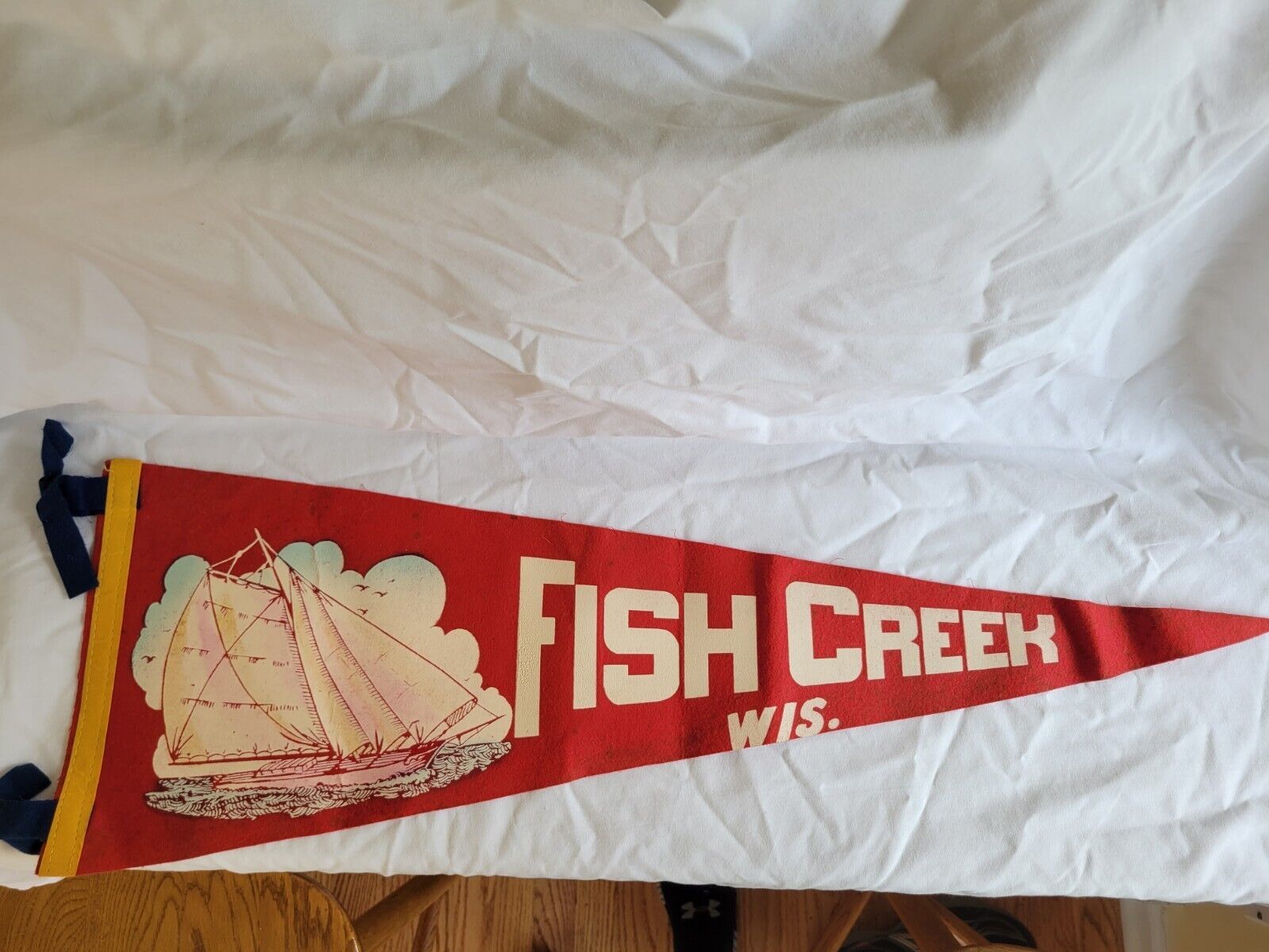 Fish CREEK WI vintage pennant