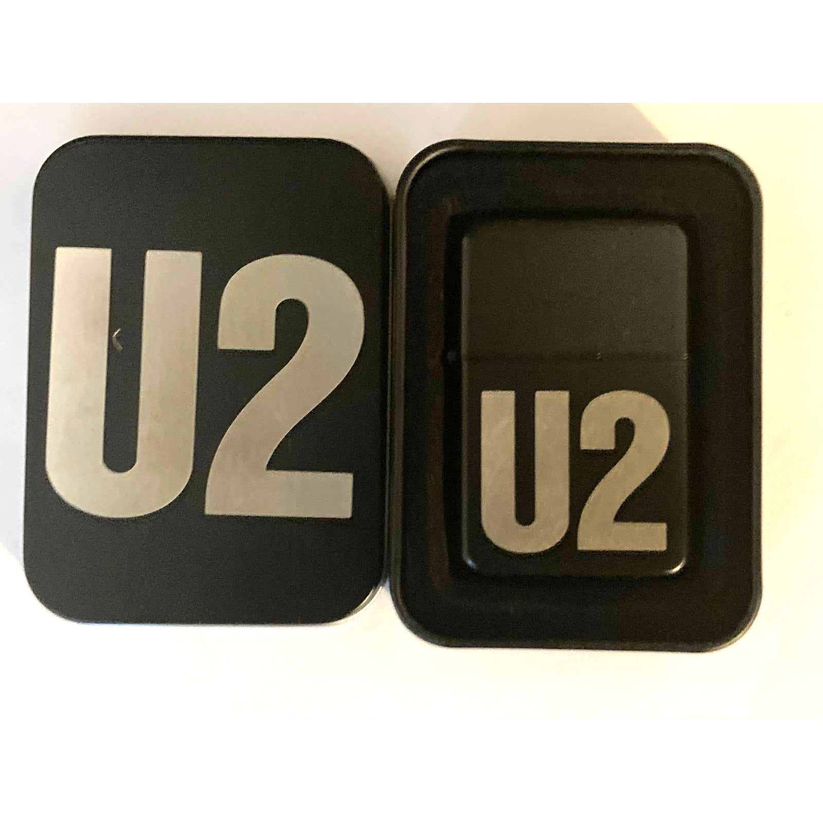 U2 Engraved Lighter Black Mate with Case