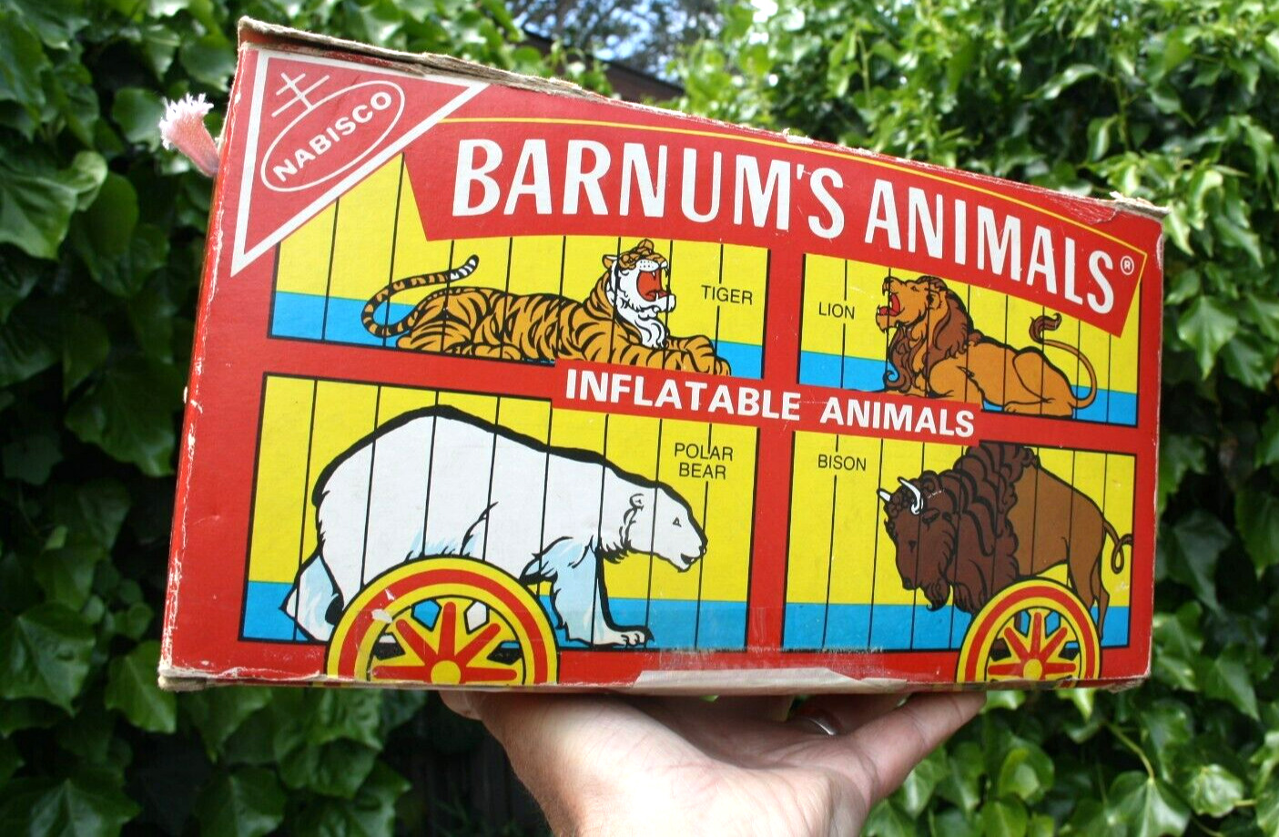 RARE 1985 NABISCO BARNUM'S ANIMALS CRACKERS INFLATABLE TOY COLLECTION (LOT OF 6)