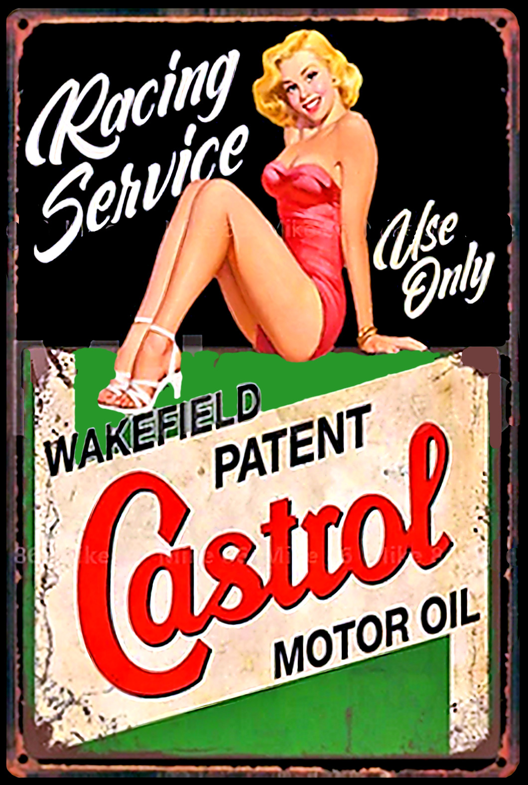 Vintage Replica CASTROL Sticker Motor Oil -Original Vintage 1960's Racing Decal
