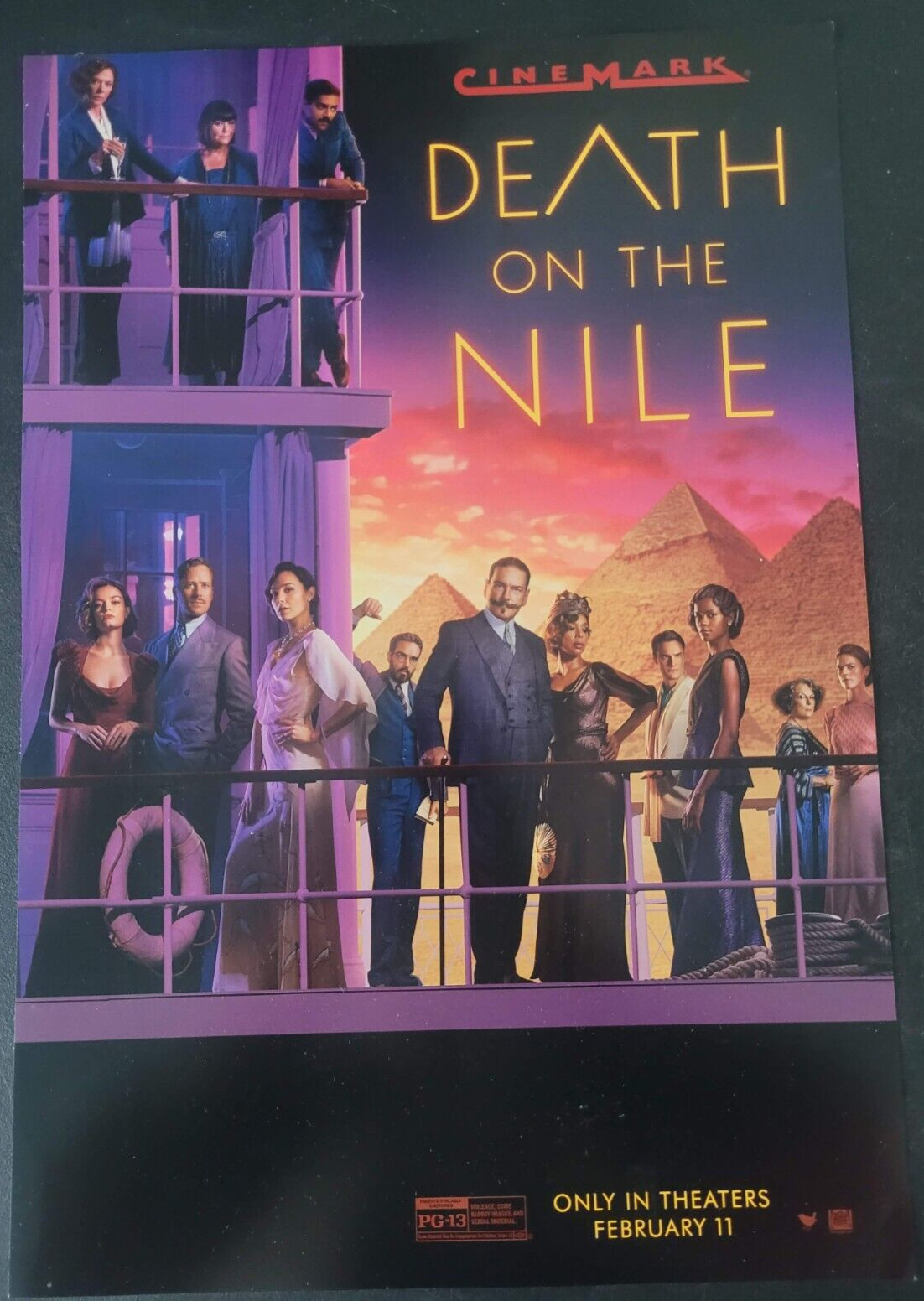 AGATHA CHRISTIE DEATH ON THE NILE 2022 PROMOTIONAL MOVIE POSTER 13\