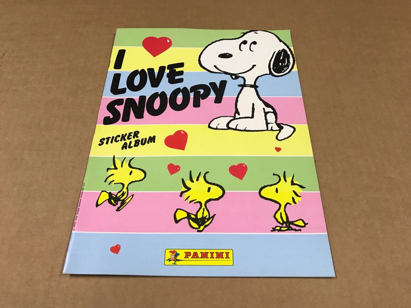 Vintage 1986 Panini Peanuts - I Love Snoopy - Sticker Album Unused