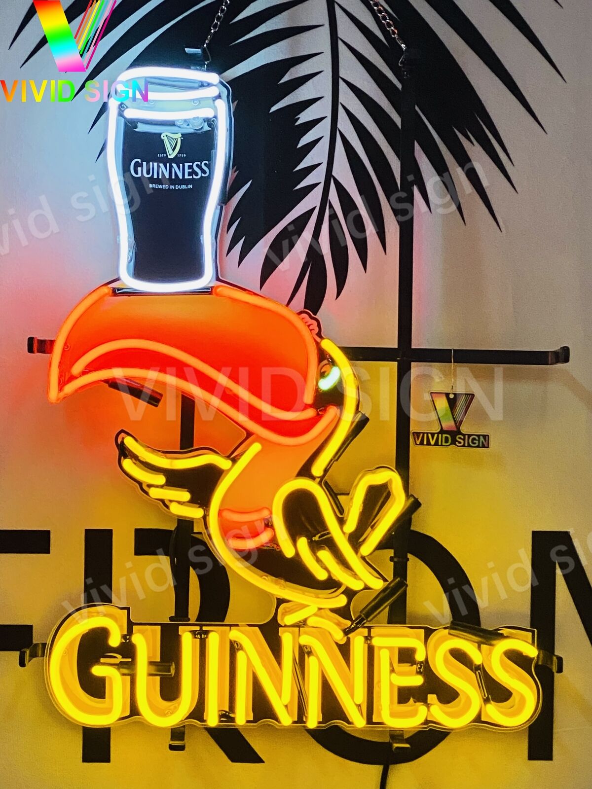 Guinness Toucan Harp Neon Light Sign Lamp 20