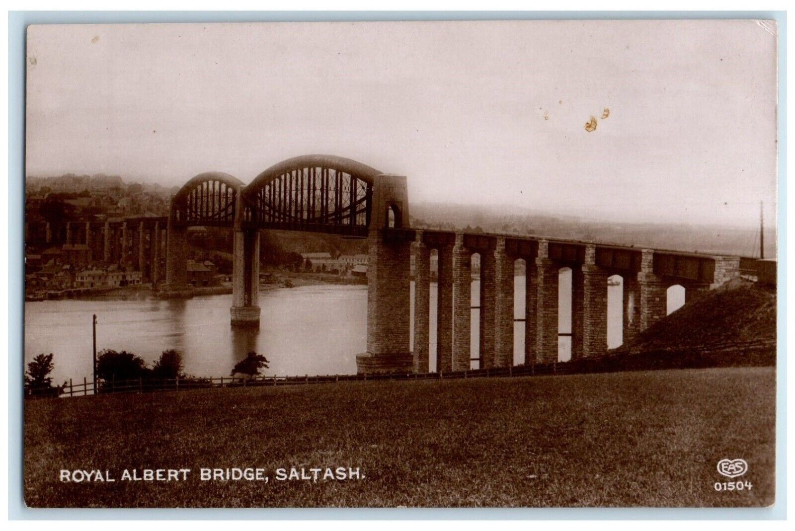 c1910\'s Royal Albert Bridge Saltash England United Kingdom RPPC Photo Postcard