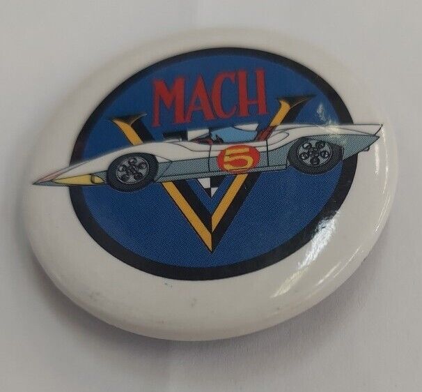 Vintage Speed Racer Mach V 5 Pinback Button 1992 