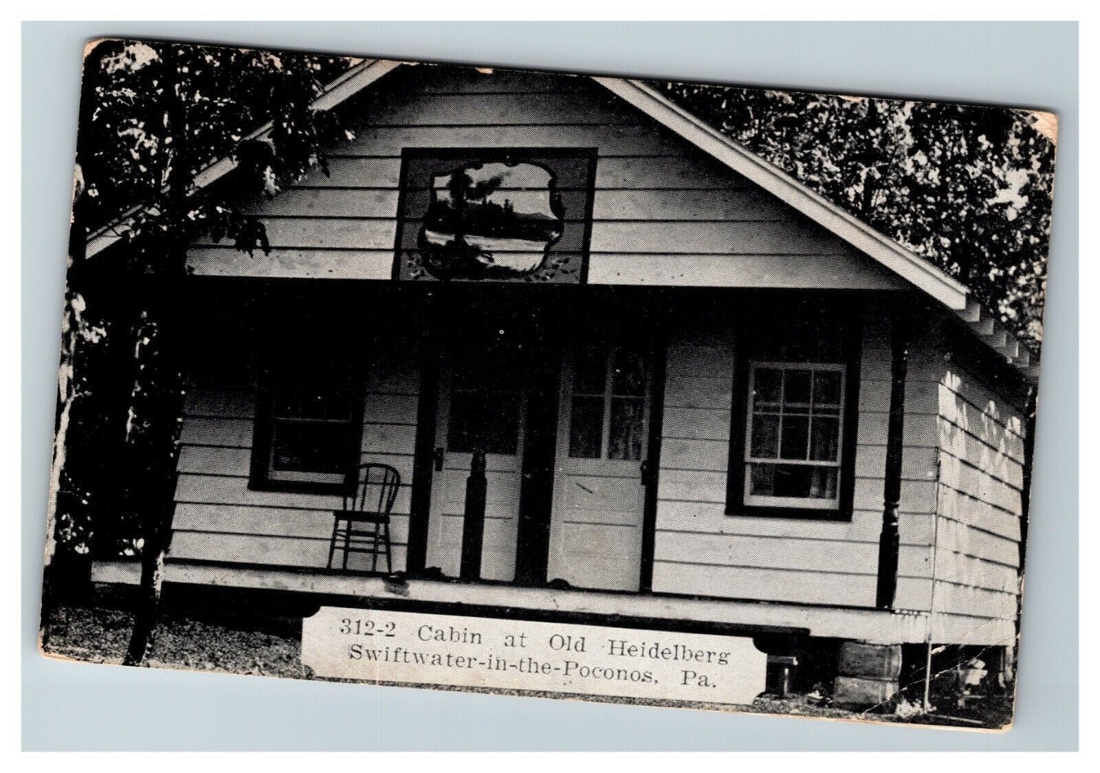 Cabin at Old Heidelberg, Swiftwater-in-the Poconos PA c1935 Vintage Postcard