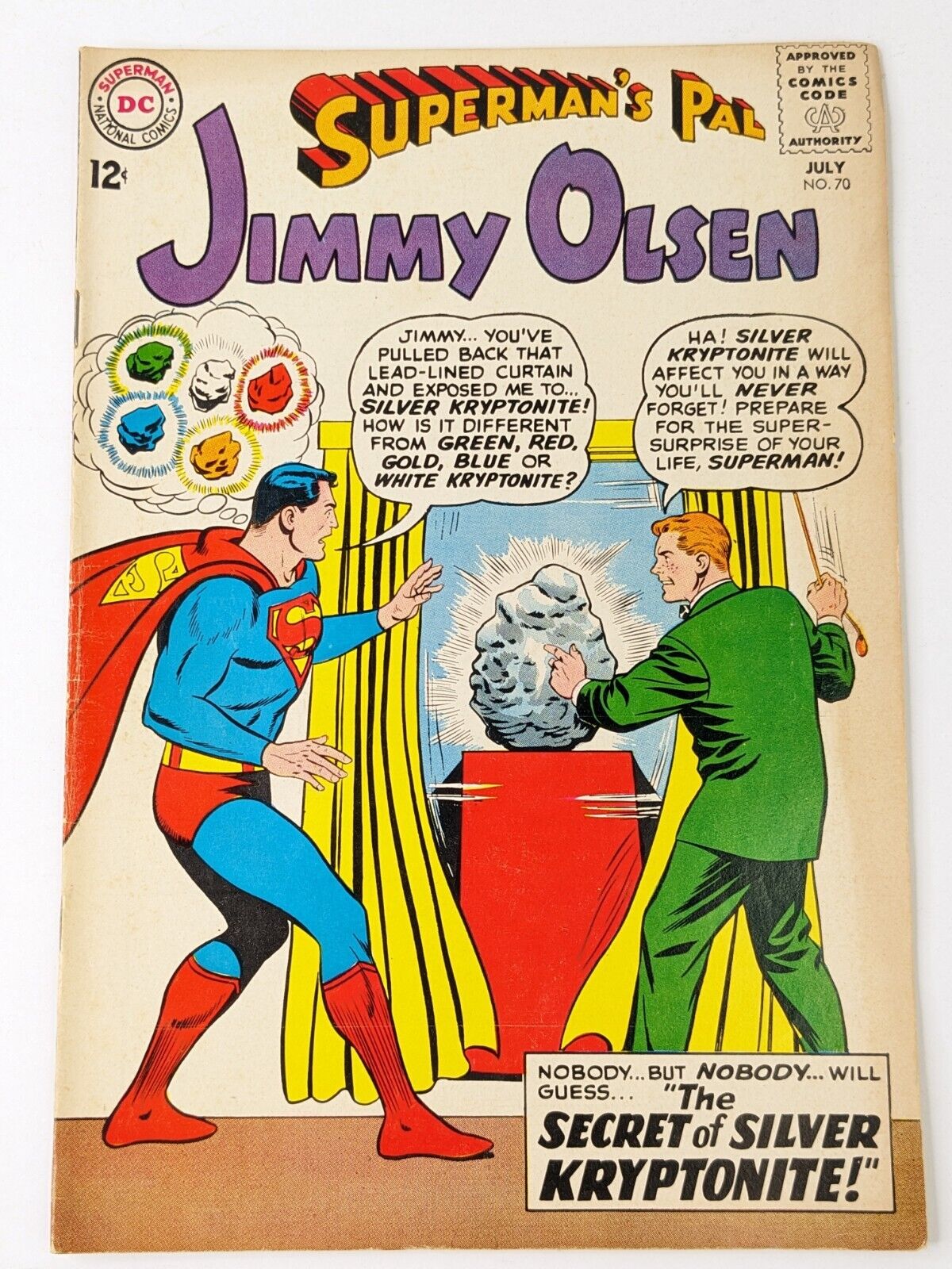 Supermans Pal Jimmy Olsen # 70 1st Silver Kryptonite DC 1963 Silver Age Comic