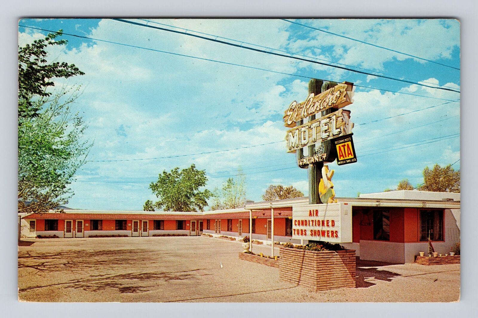 Cody WY-Wyoming, New El Rancho Motel, Advertising, Antique Vintage Postcard