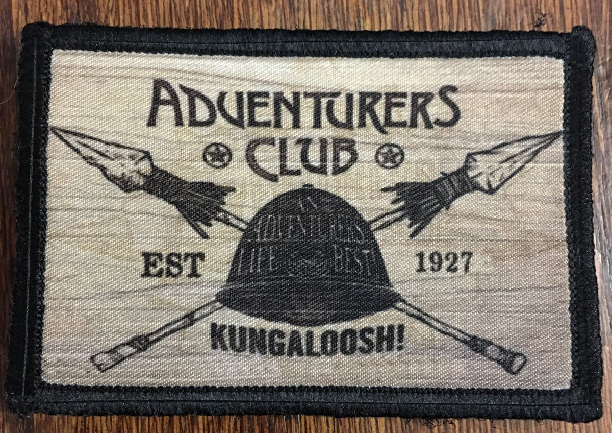 Adventurers Club Kungaloosh Morale Patch Disney Pleasure Island Pith Helmet