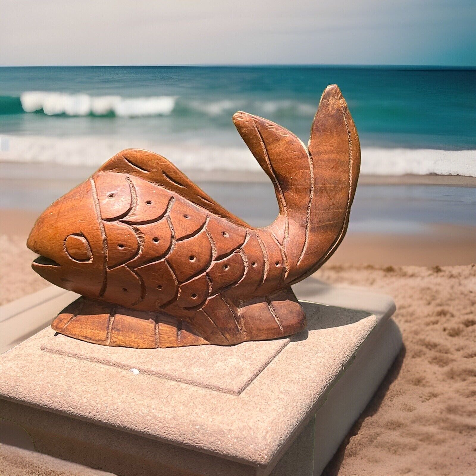 Carved Fish Decor/Sculpture Art