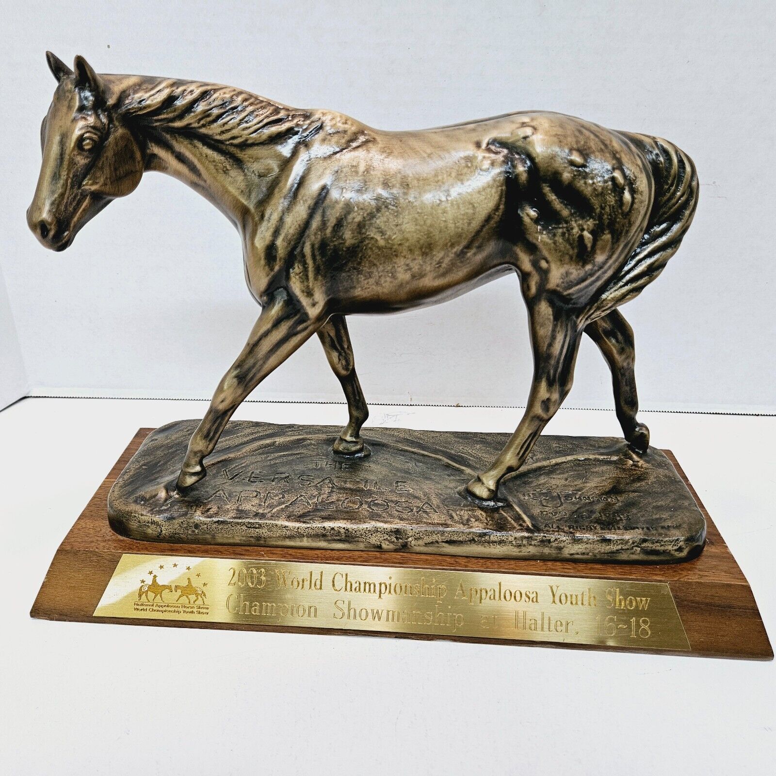 The Versatile Appaloosa Bronze Sculpture Ben Johnson 1983 Trophy Statue 2003