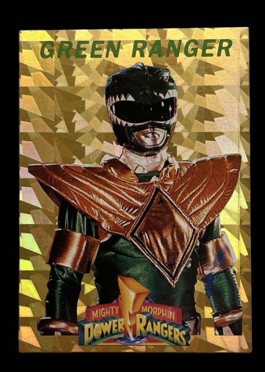 1994 Green Power Ranger Rare MMPR Gold Foil Trading Card NM