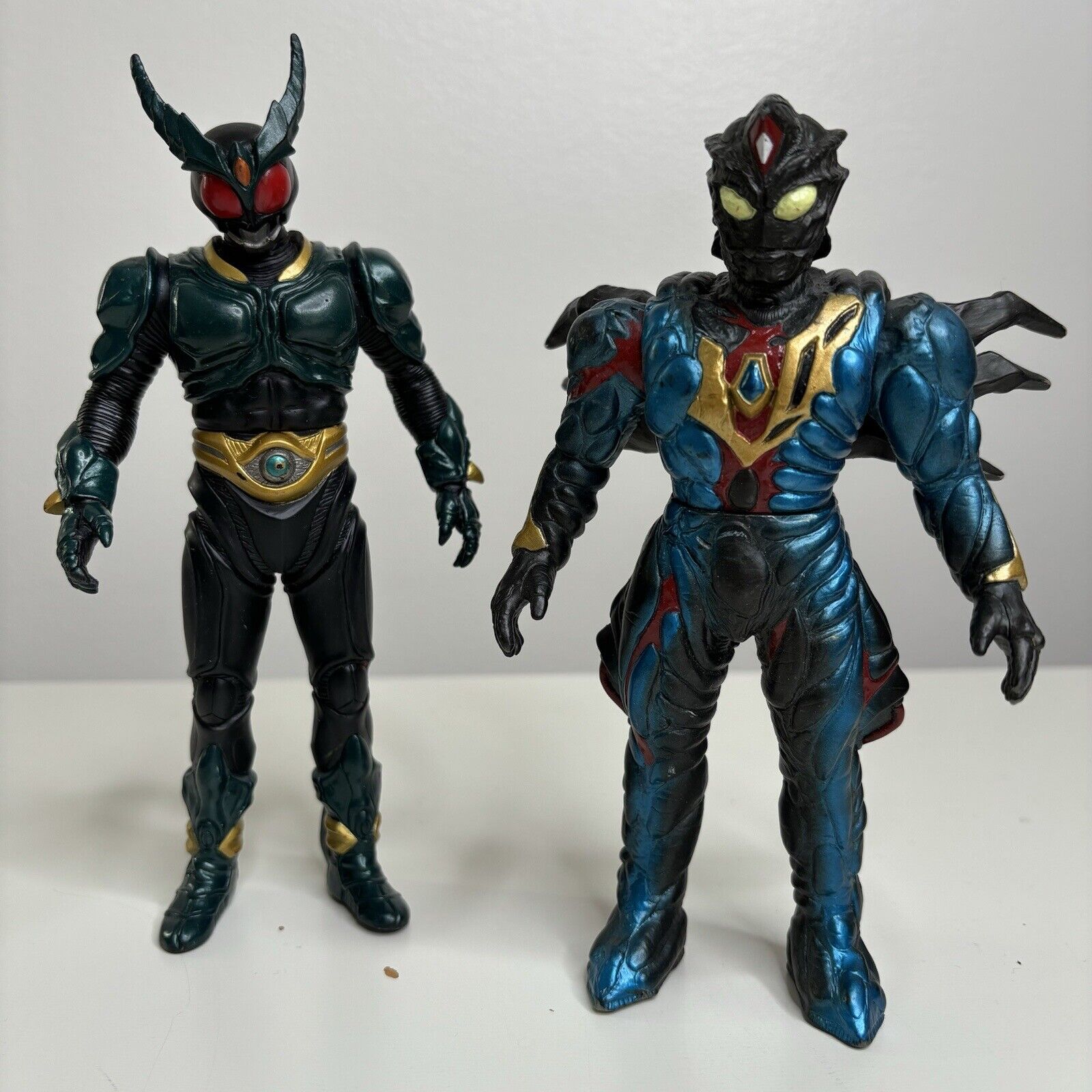 Japan Sofubi Zerganoid 1997 Ultraman Kamen Rider Figure Lot Import Gills 2001