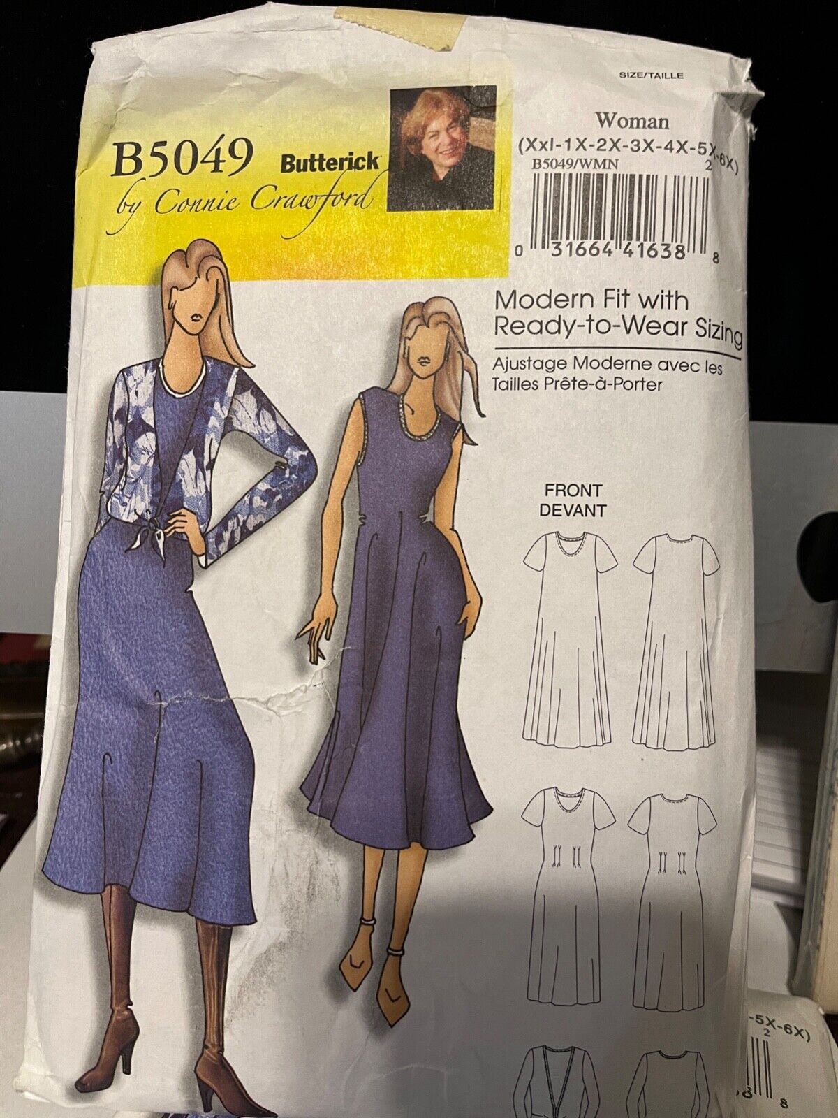 Butterick pattern 5049 misses/womensdress and blouse sizes XXl-1X-2X-3X-4X-5X-6X