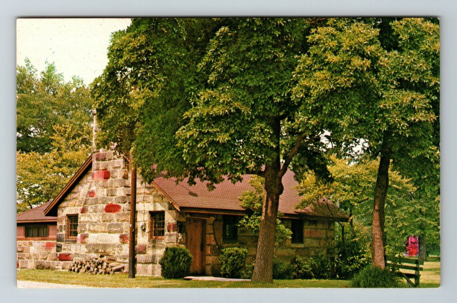 Gnadenhutten OH-Ohio, Gnadenhutten Museum, Exterior, Vintage Postcard