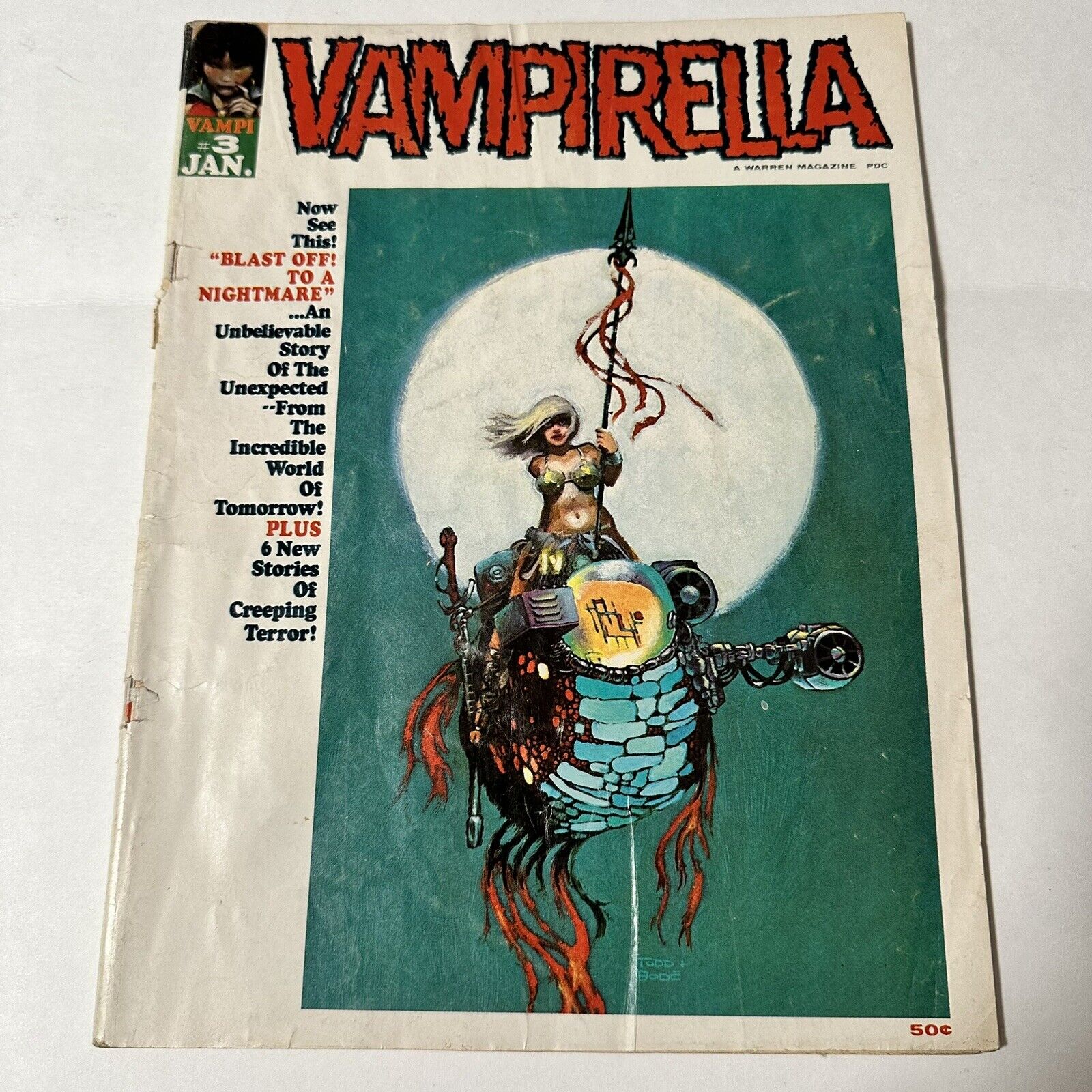 Vampirella #3 1970 FN-Warren Magazine First Print Low Distribution Original