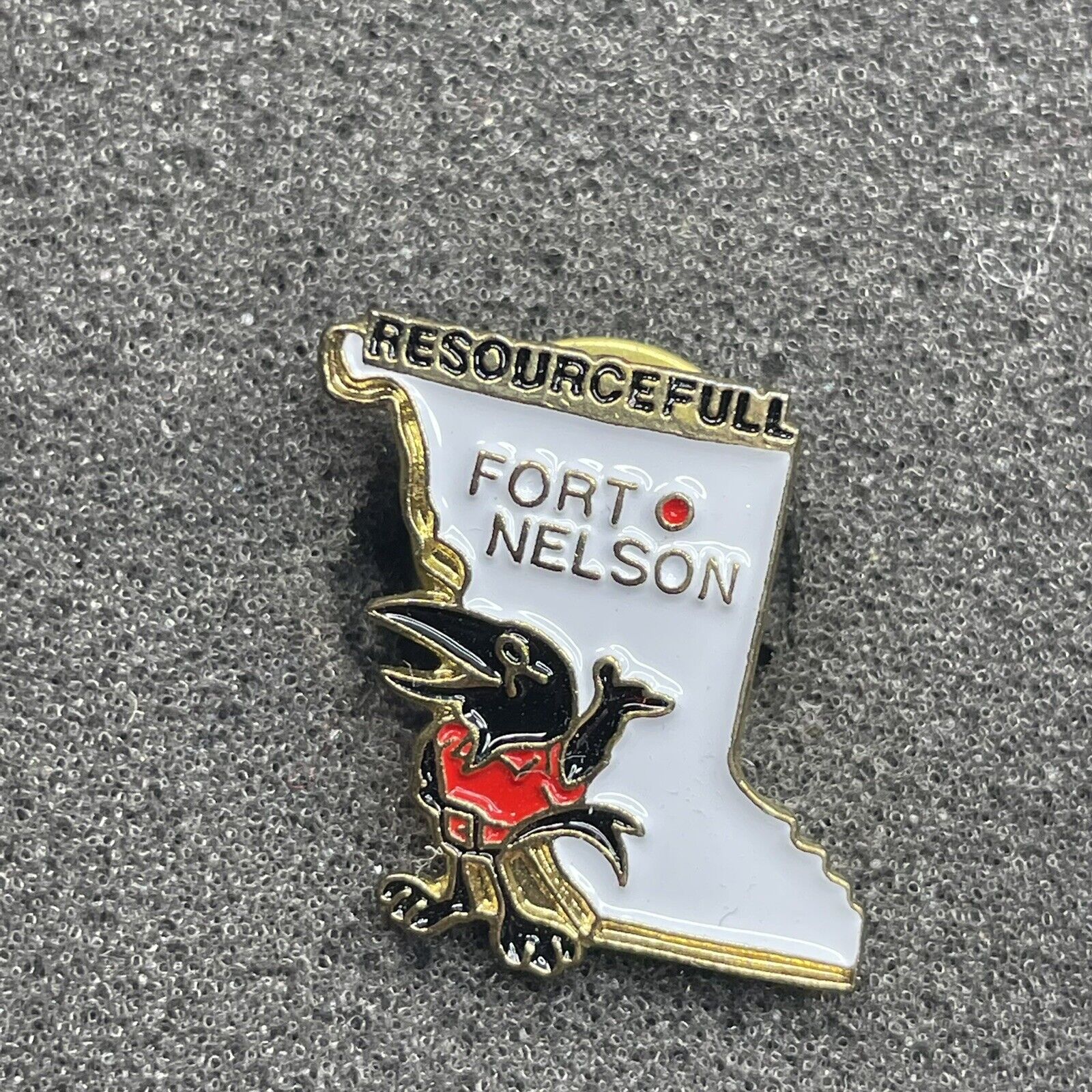 Resourceful FORT NELSON Pinback Pin (Tie Tack, Lapel Pin) T003