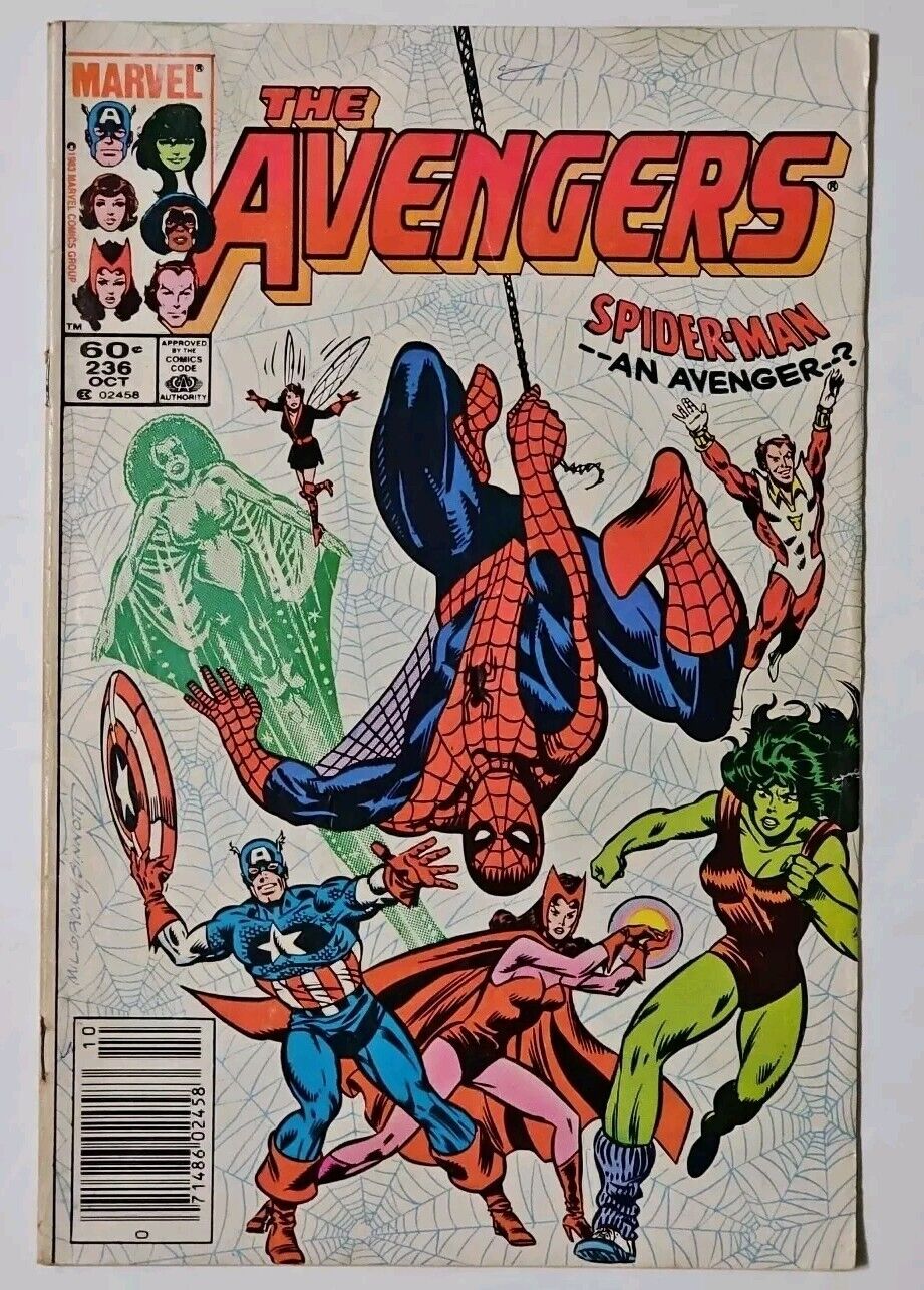 AVENGERS #236 Spider-Man + Newsstand 