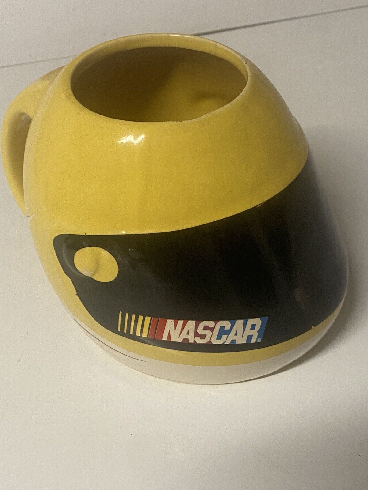 Vintage 2003 Nascar Yellow Helmet Racing Coffee Mug