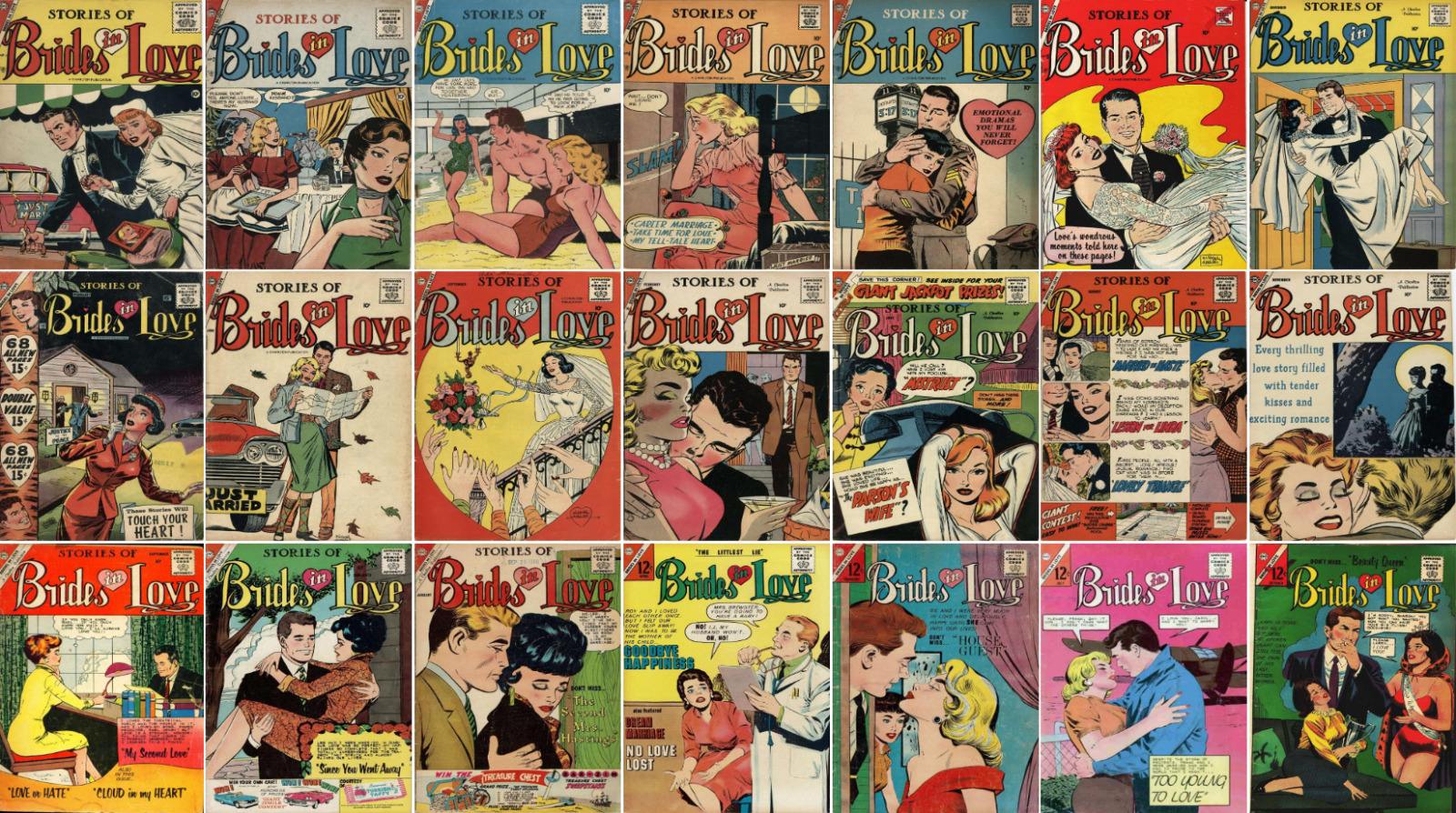 1956 - 1964 Brides in Love Comic Book Package - 21 eBooks on CD