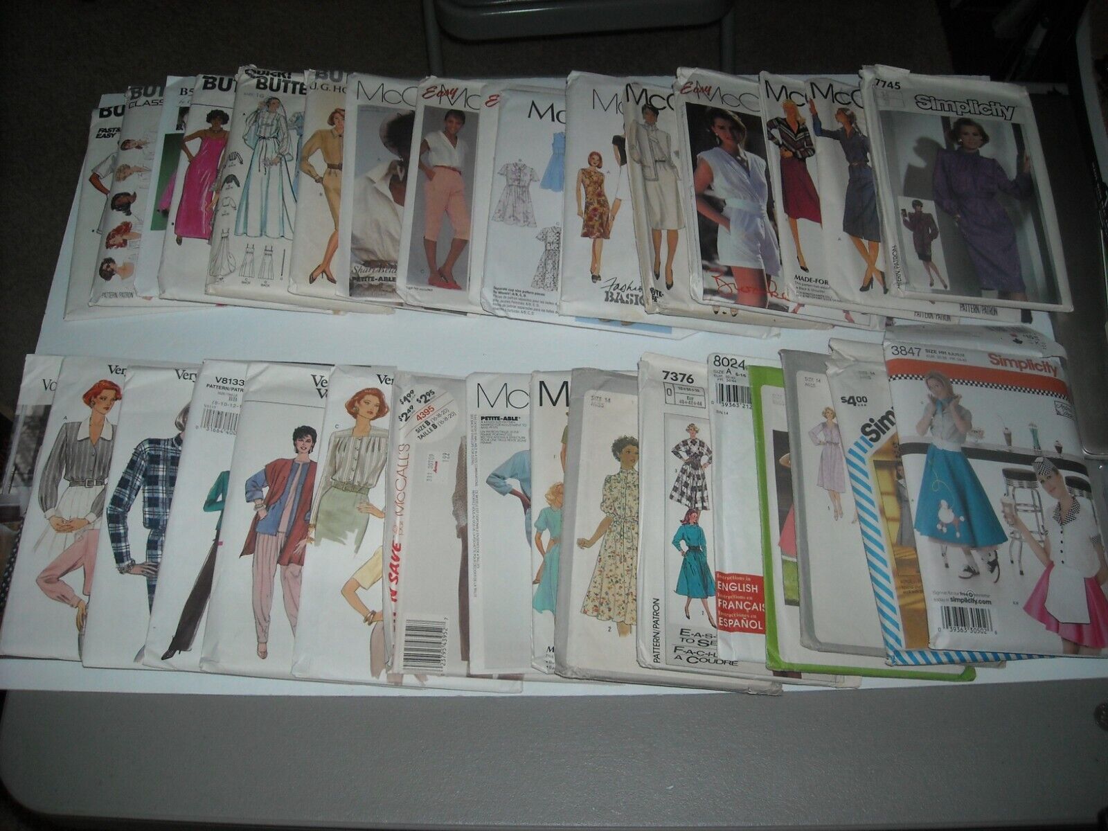 Sewing Patterns Lot Of 35 ~ 70s 80s + Vogue Simplicity McCall's Butterick +