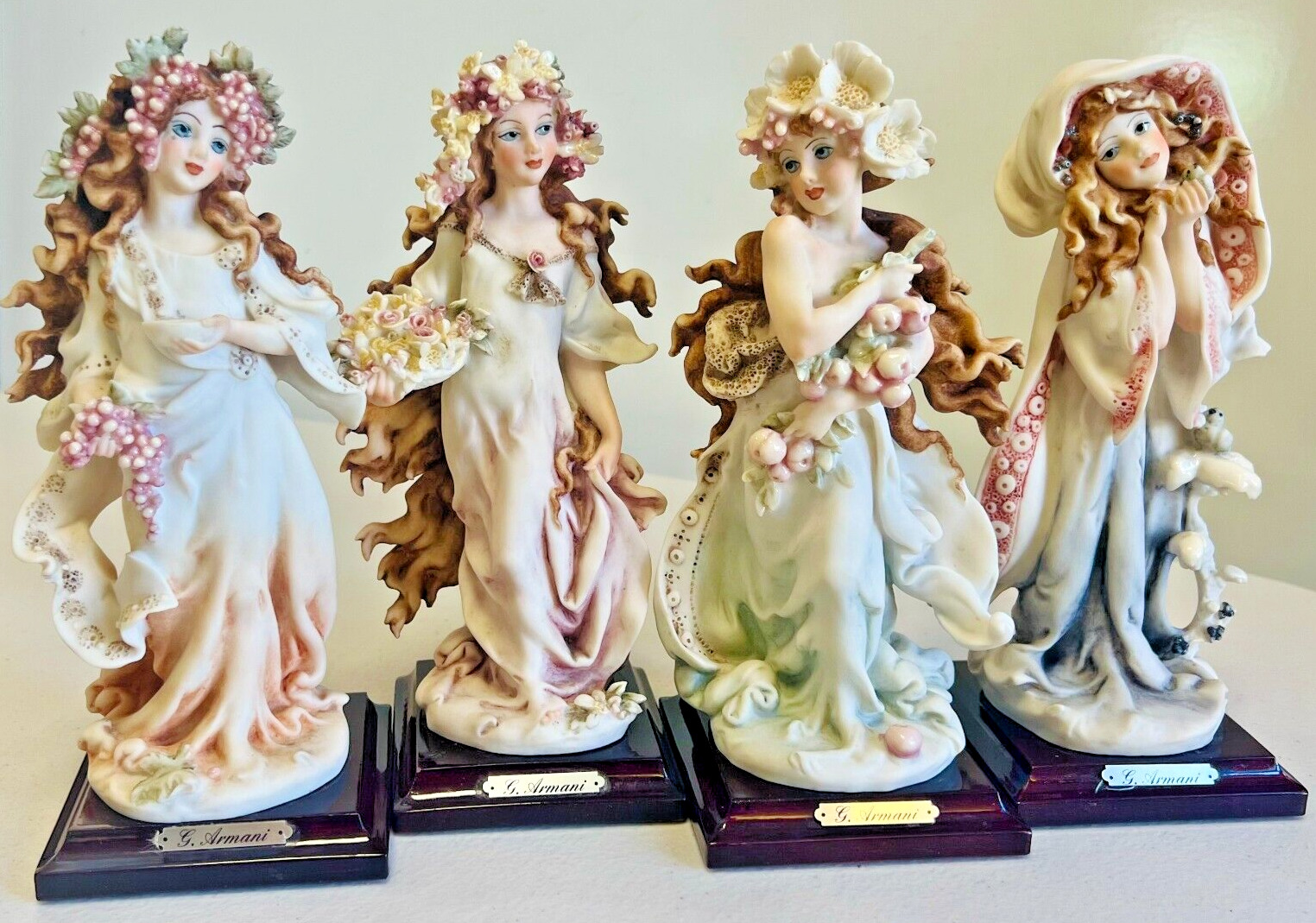 G.Armani Flower Girls Seasons Spring-Summer-Fall-Winter Sculptures/Figurine 1986