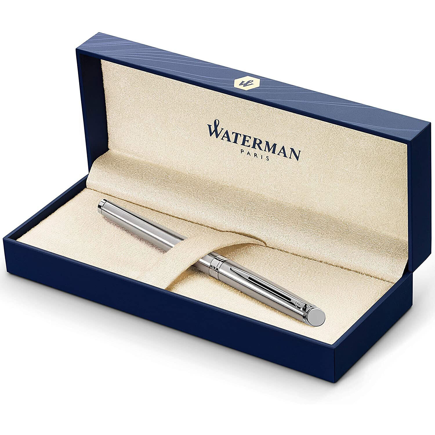 Waterman Hémisphère Rollerball Pen, Stainless Steel with Chrome Trim,Fine