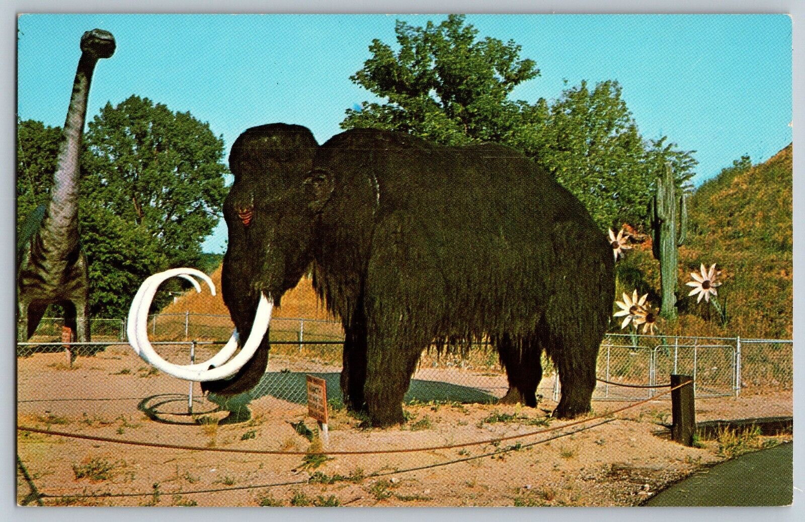 Onsted, Michigan MI - Prehistoric Elephant - The Mammoth - Vintage Postcard