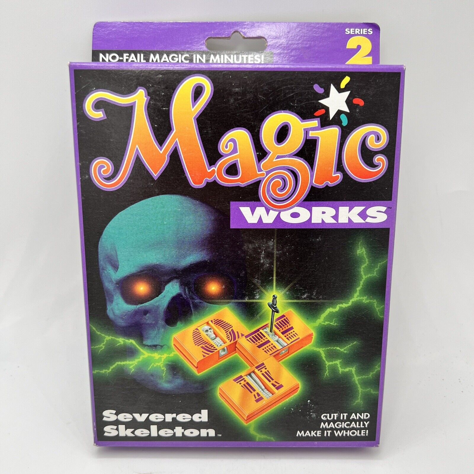 Vintage (1994) Milton Bradley Magic Works Severed Skeleton New In Unopened Box