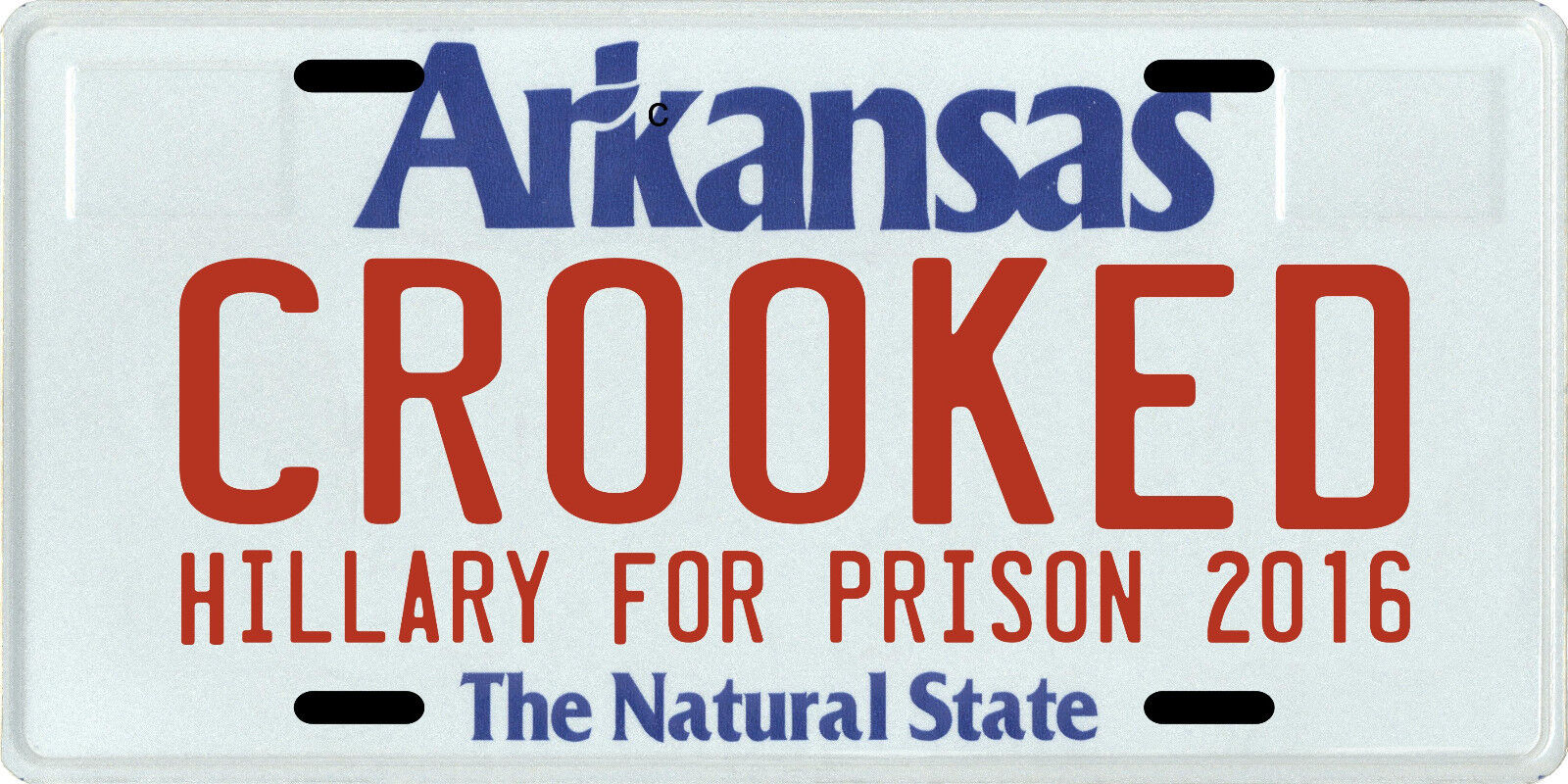 Crooked Hillary for Prison Arkansas License plate