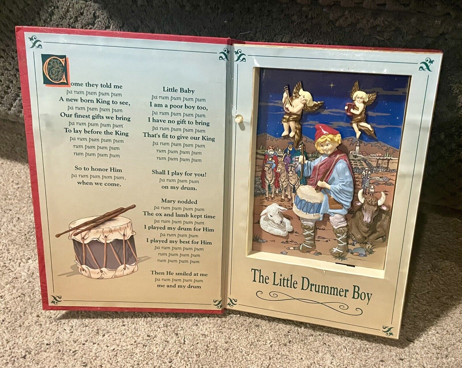 Working Rare - 2002 Mr. Christmas ~The Little Drummer Boy~ Animated Musical Book