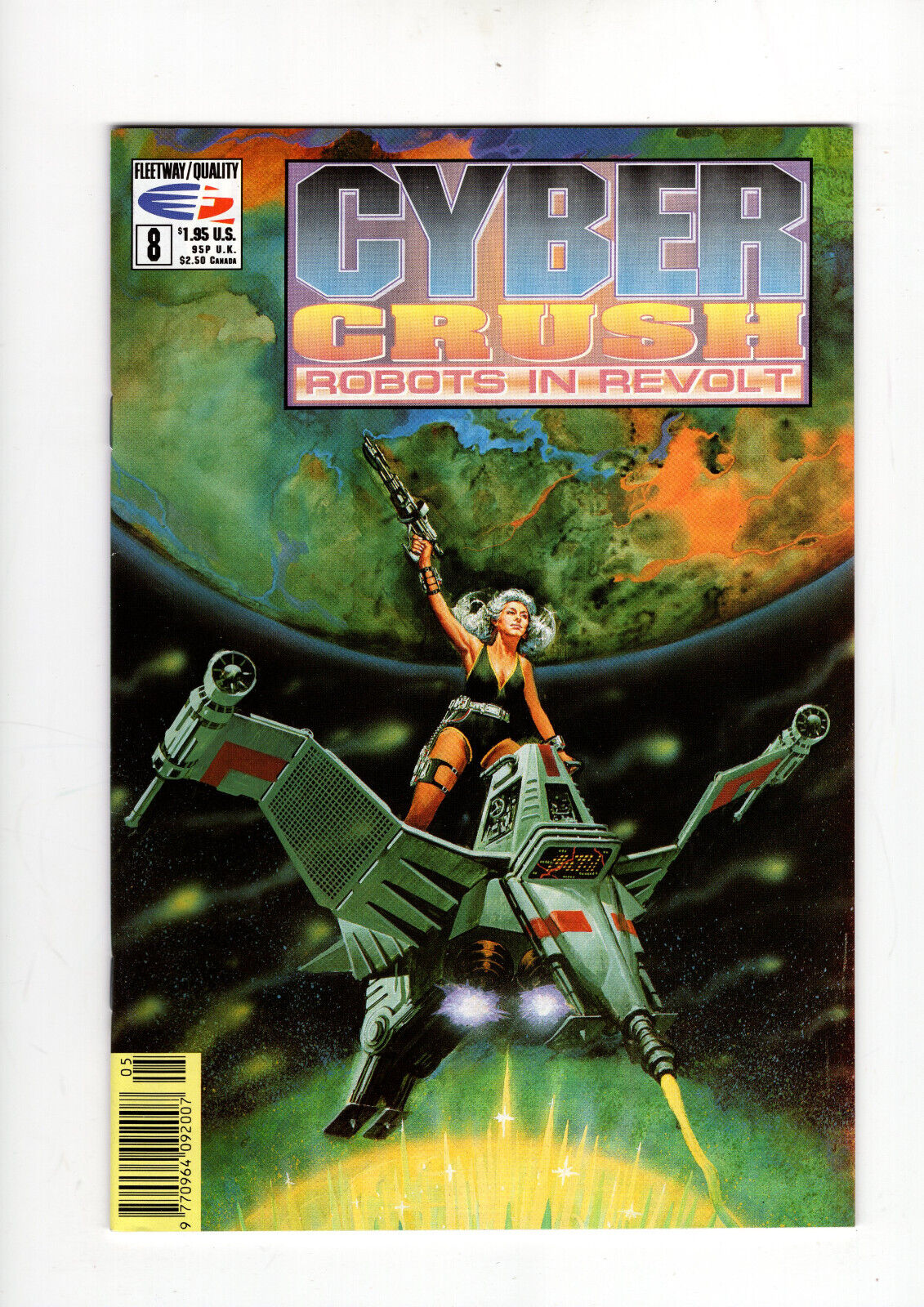 Cyber Crush #8 Comic Book Fleetway / Quality  Fine