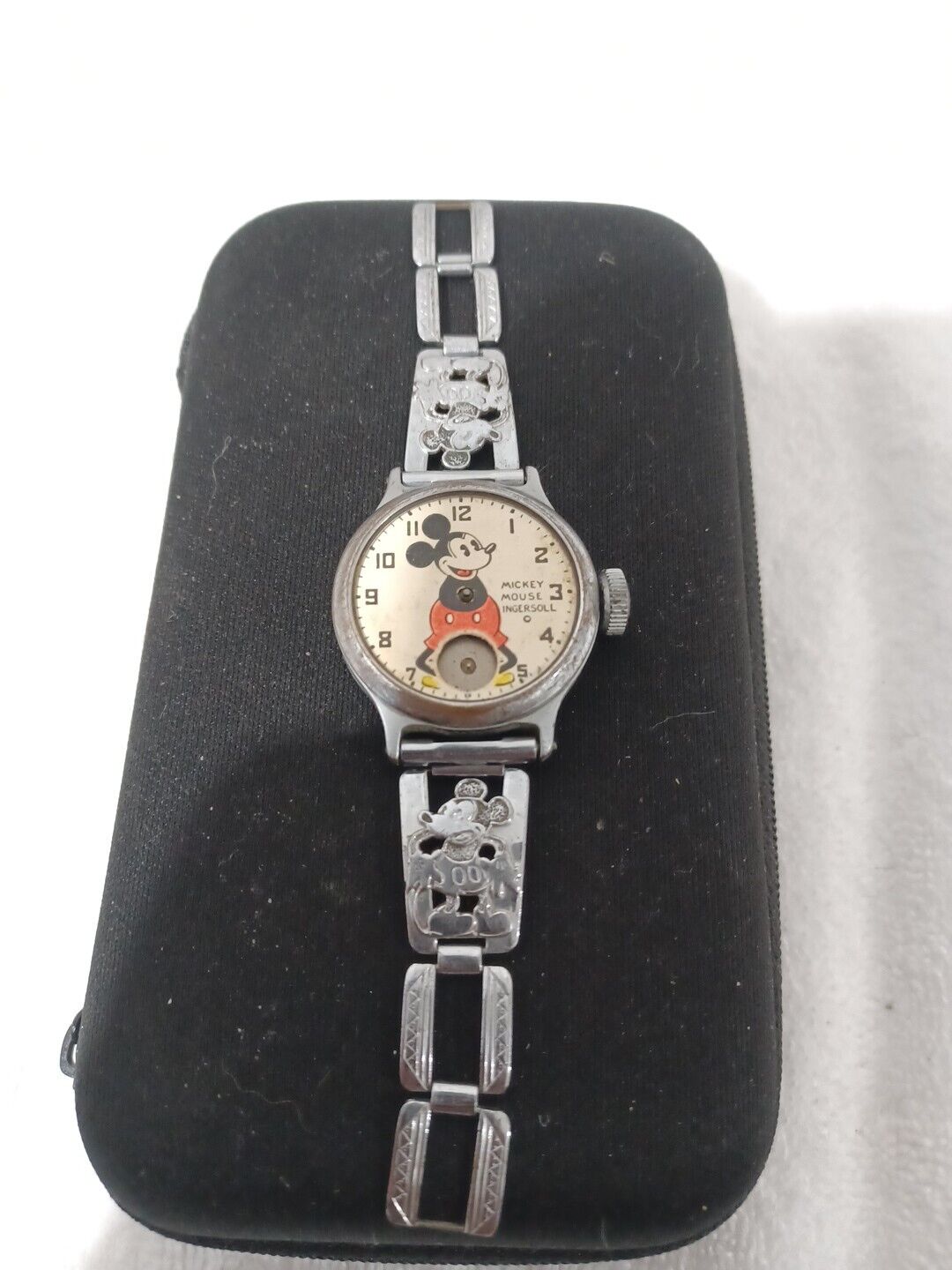 1933 Mickey Mouse Original Ingersoll Watch For Parts Or Repair - Disney