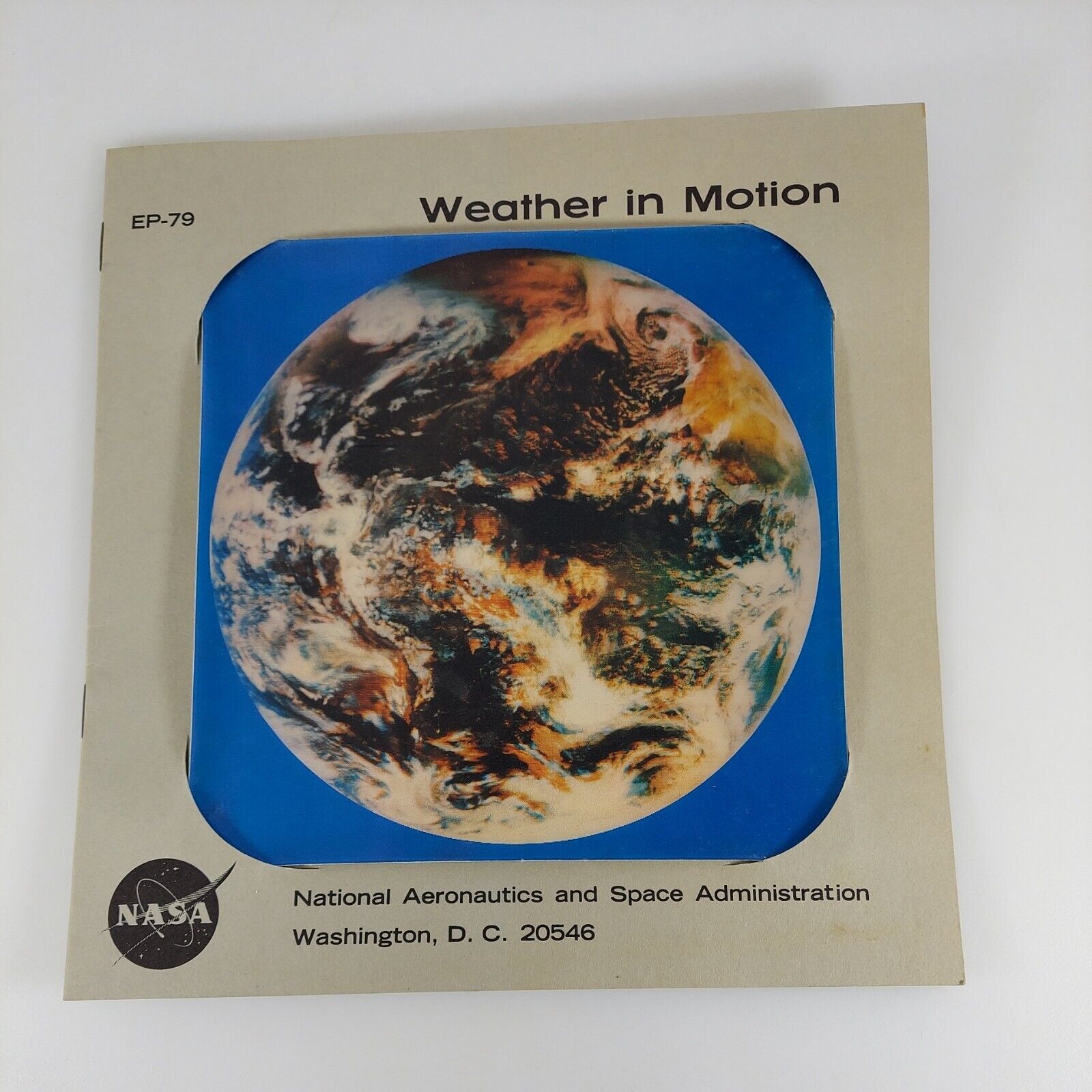 Vintage NASA Weather In Motion Lenticular 3D Hologram Display & Booklet EP-79