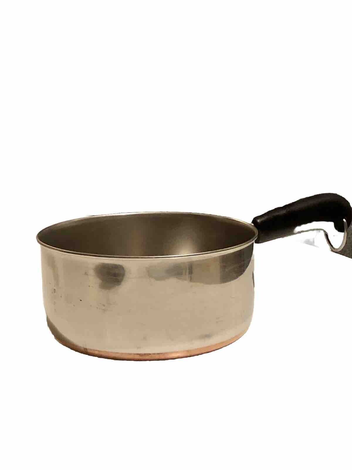 Vintage Revere Ware 2qt Copper Bottom Sauce Pan Stock Pot Pre-1968