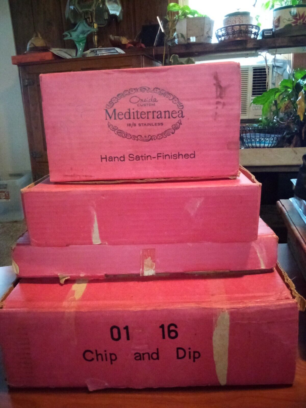 Vintage Oneida Mediterranea 18/8 Stainless Satin-Finished 4 Different Sets w/Box
